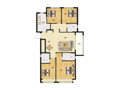 中铁溪畔云璟府 4室2厅3卫 124.85m² 219万