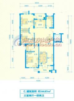 五月香山(公寓住宅) 3室2厅2卫 144.00m² 255万