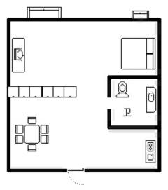 美和院(商住楼) 1室1厅1卫 47.00m² 65万