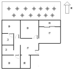 五月香山 2室2厅2卫 120.00m² 268万