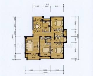 五月香山(公寓住宅) 3室2厅2卫 140.00m² 4000元/月
