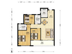中铁溪畔云璟府 3室2厅2卫 96.18m² 163万