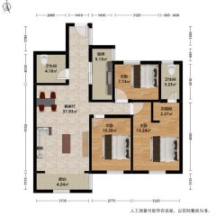野风秋雅 3室2厅2卫 87.73m² 195万