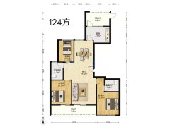 望钰和府北区 3室2厅2卫 124.00m² 195万