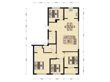 富景都会公寓 1室2厅1卫 135.22m² 1500元/月