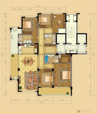 富春和园(公寓住宅) 4室2厅2卫 211.48m² 398万