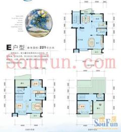 三江鸣翠蓝湾(公寓住宅) 4室2厅2卫 221.55m² 430万