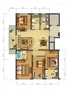 中庆润泽苑 4室2厅2卫 115.11m² 278万