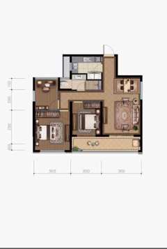 宋都江宸府 3室2厅1卫 89.00m² 235万