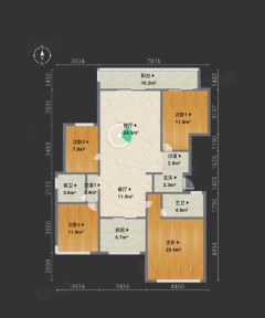 银湖新语公寓 3室2厅2卫 124.77m² 319万