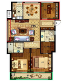 中天富春诚品二期 3室2厅2卫 99.59m² 2800元/月
