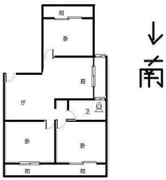 篁外 3室2厅1卫 86.00m² 2800元/月