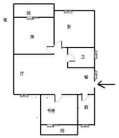 岭上花苑 2室2厅1卫 89.00m² 310万