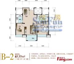 铭鹤花园 2室1厅1卫 88.09m² 3000元/月
