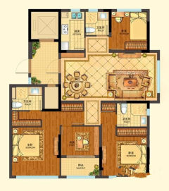 富春印象金座 4室2厅3卫 117.00m² 246万