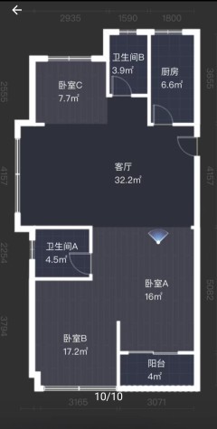 九龙仓雍景山(公寓住宅) 3室2厅2卫 117.00m² 160万