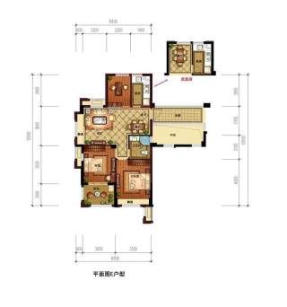 野风春晓 3室2厅1卫 88.00m² 122万