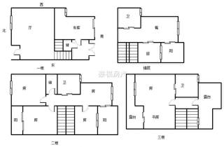 大有清竹蓝庭(别墅) 4室3厅2卫 246.14m² 4500元/月
