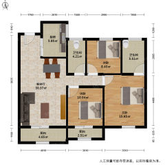 云栖玖著(公寓住宅) 3室2厅2卫 89.87m² 180万