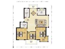 彩虹嘉都 3室2厅2卫 112.96m² 168万