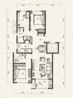 万科泉水湾 3室2厅2卫 88m² 150万