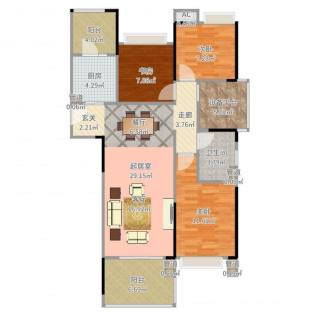 富春硅谷麓园(公寓住宅) 2室2厅1卫 102.38m² 150万
