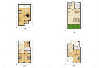 万科君望(别墅) 4室2厅4卫 158.35m² 650万