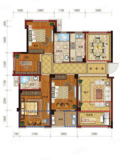 文居学府 4室2厅2卫 103m² 245万