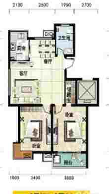 峰华花苑 3室2厅1卫 89.9m² 175万