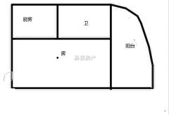 华庭云顶 1室1厅1卫 36.34m² 1300元/月