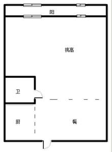 美和院(商住楼) 2室1厅1卫 43.82m² 1500元/月
