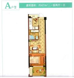 野风春晓 1室1厅1卫 47.00m² 1500元/月